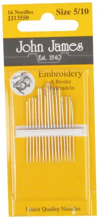 John James Broderinålar Storlek 5/10 - 16 stycken